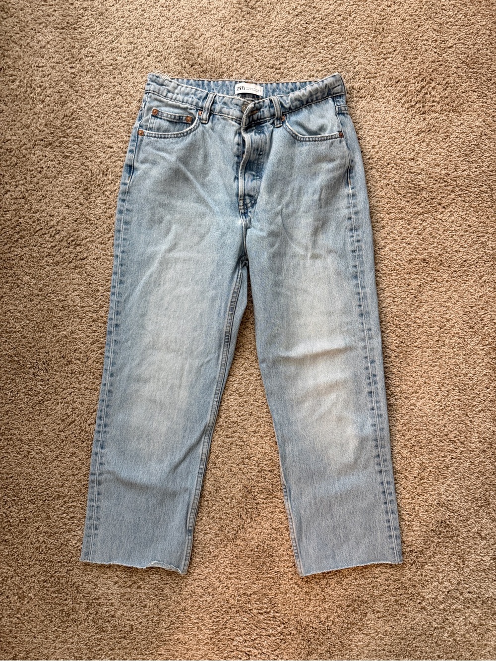 Zara Light Blue High-Rise Denim